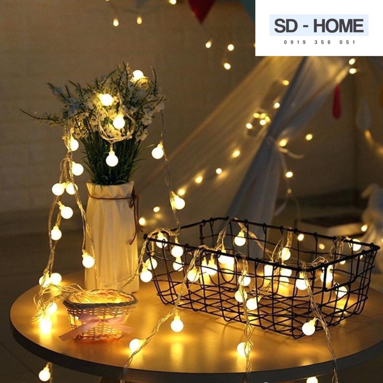 [HCM]Dây Đèn Led Bóng Tròn Trang Trí