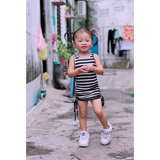 Set bộ/ đầm body sọc cho bé gái