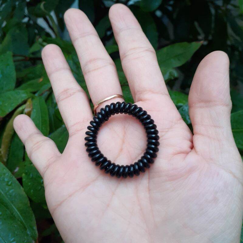 Túi 10 Lò xo cột tóc màu đen (bản nhí,rộng 3cm)