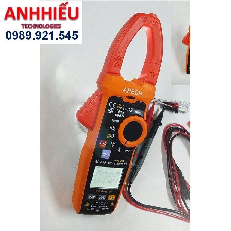 APECH AC 199 Ampe kìm đo AC/DC APECH AC 199 (1000A)
