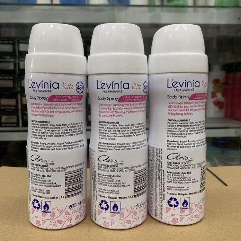 Xịt khử mùi levinia có sẵn 2 mầu