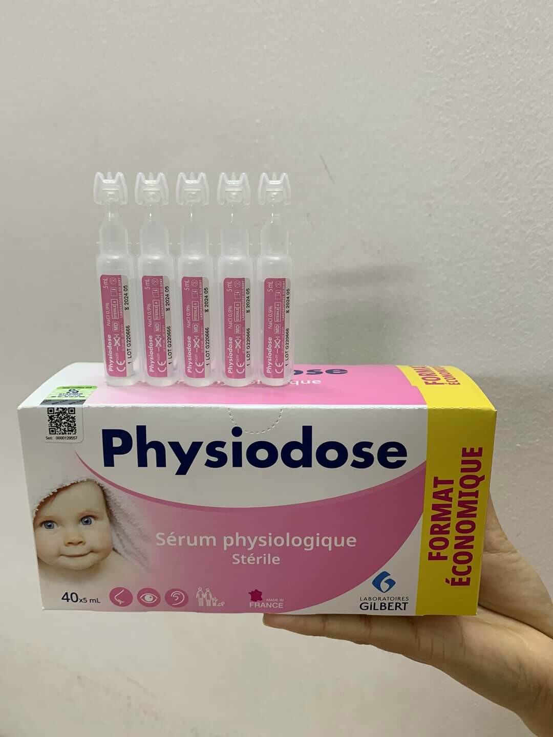 nước muối hồng Physiodose Pháp  nhập khẩu chính hãng