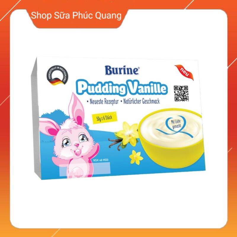 Pudding - Cháo sữa ăn dặm burine cho bé từ 6 tháng tuổi ( đủ 3 vị )