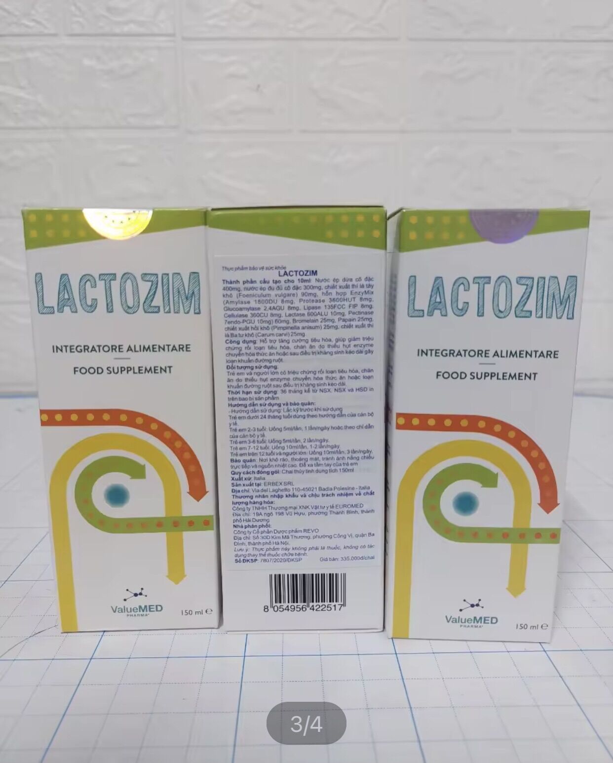 (+ Quà Tặng )  Men tiêu hoá Lactozim