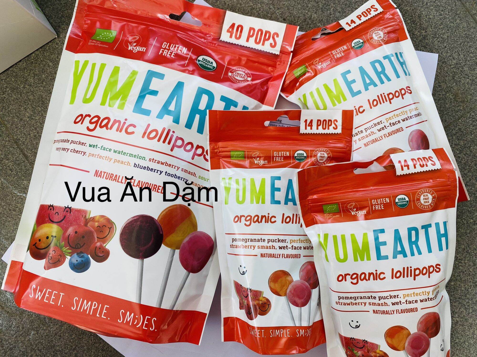 Kẹo Mút Hữu Cơ Cho Bé Yumearth Organic Pops (1 cây lẻ)