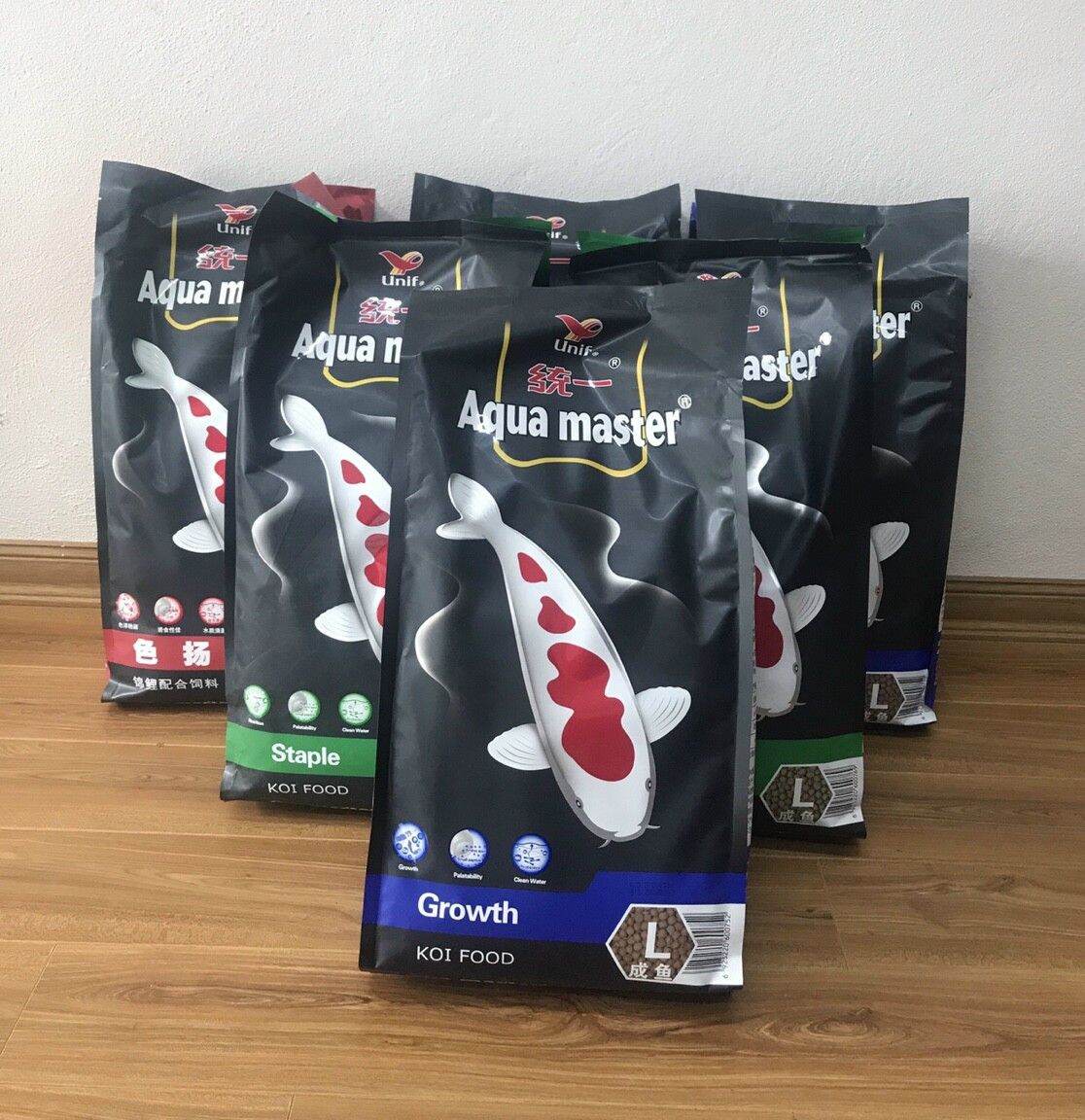 Cám aquamaster growth - tăng trưởng size l - gói 1kg