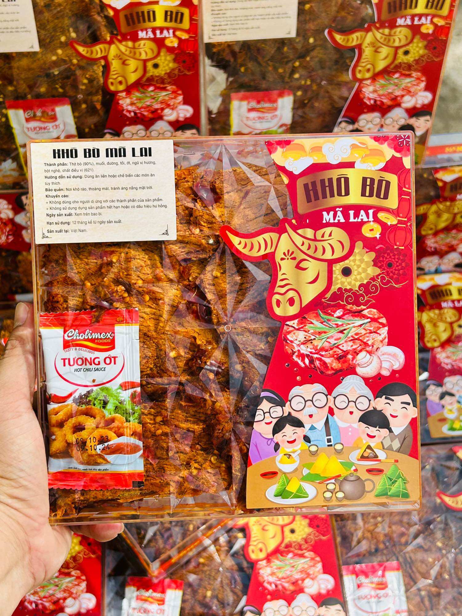 KHÔ BÒ MIẾNG MALAI SIÊU CAY 🐮🚫500gr