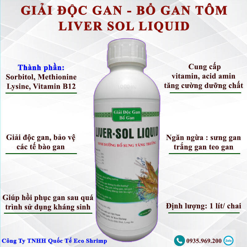 Siêu Giải Độc Gan Tôm Cá #Liver Sol Liquid 1000ml