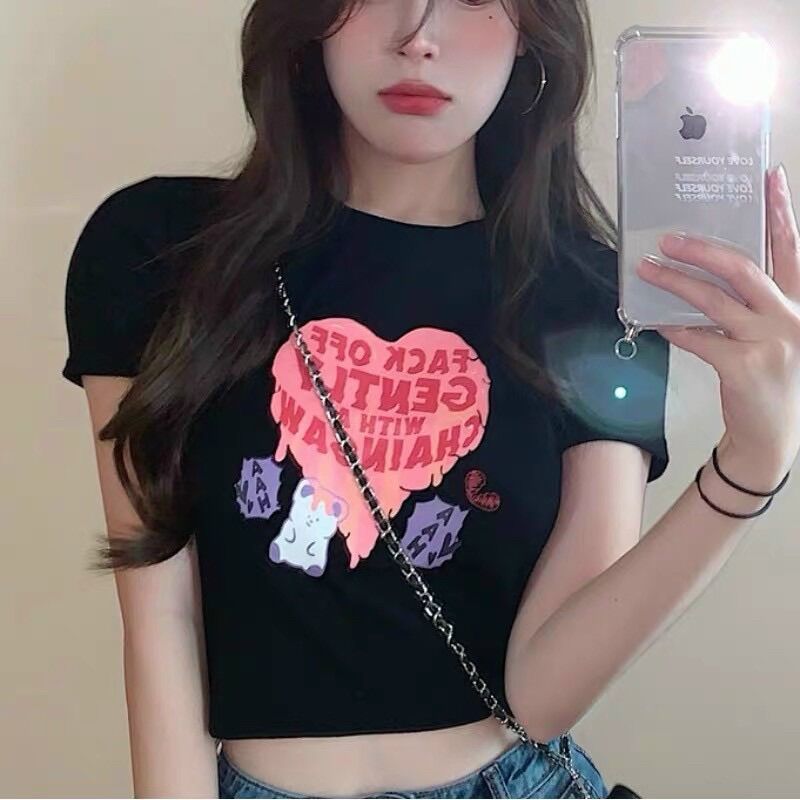 Áo croptop trái tim genly BG