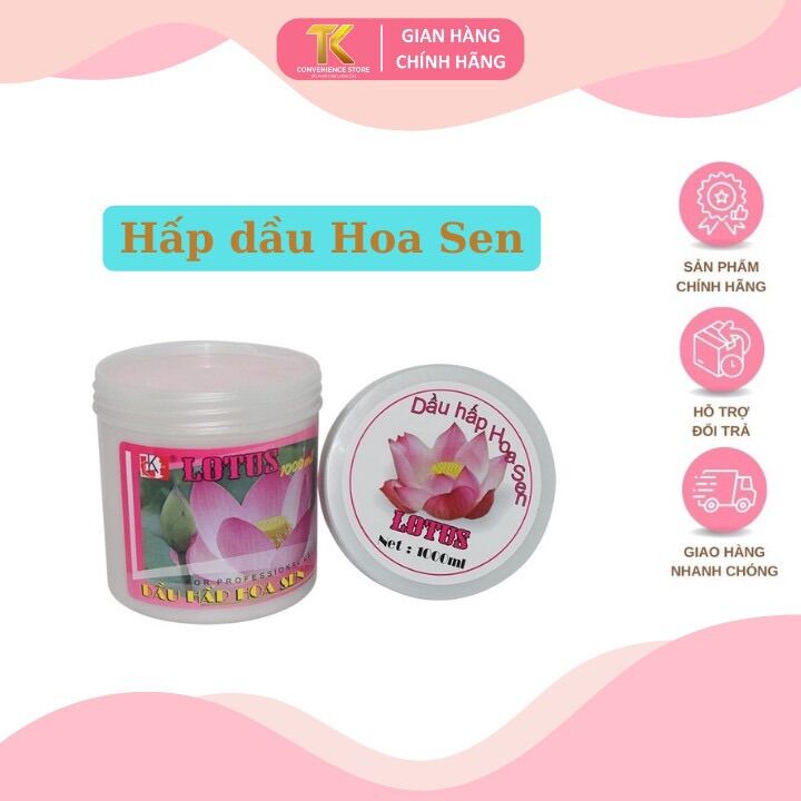 Kem ủ tóc, hấp dầu hoa sen 500ml