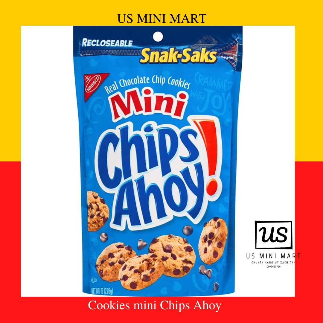 Bánh cookies mini chips ahoy 226g