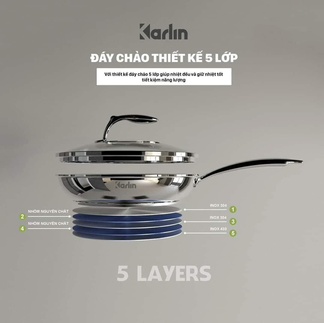 Chảo KARLIN - Chảo Inox KARLIN Thương Hiệu Đức