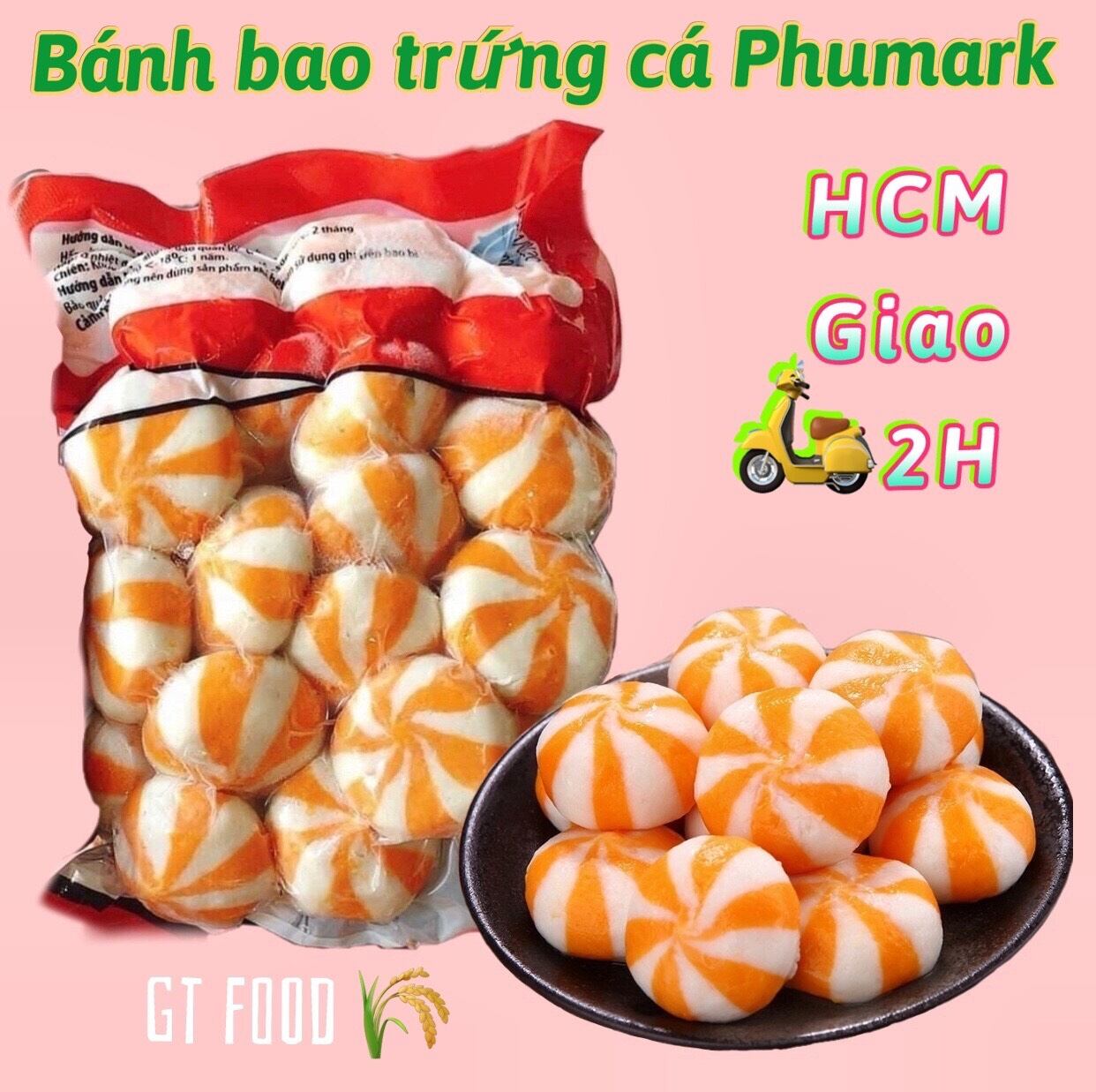 Bánh bao nhân trứng cá Phumark túi 500g 30v- Ship nhanh HCM