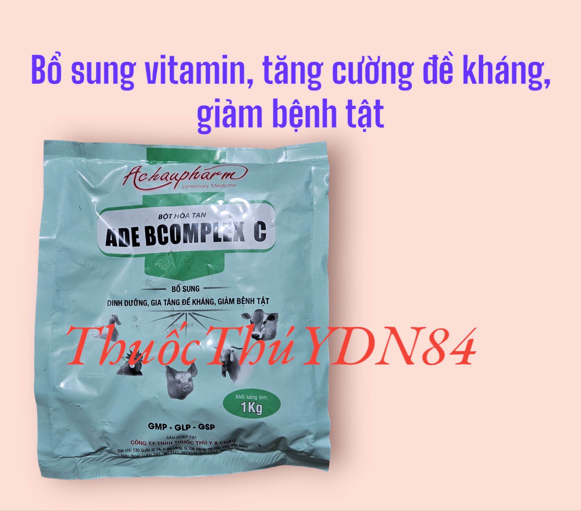 VITAMIN TỔNG HỢP ADE BCOMPLEX C gói 1kg kích thích tăng trọng, tăng sức đề kháng, mau ăn chóng lớn