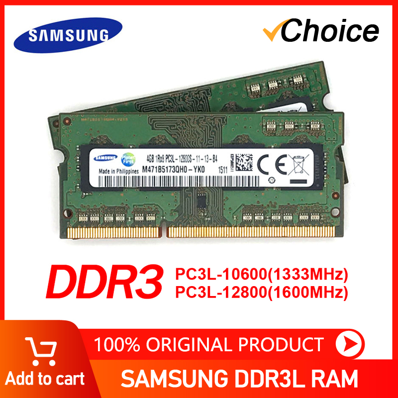 Samsung ddr3 sodimm 4gb/8gb ram 1333mhz/1600mhz pc3l 204-pin bộ nhớ máy tính xách tay cho pc3l 240-pin notebook laptop ram