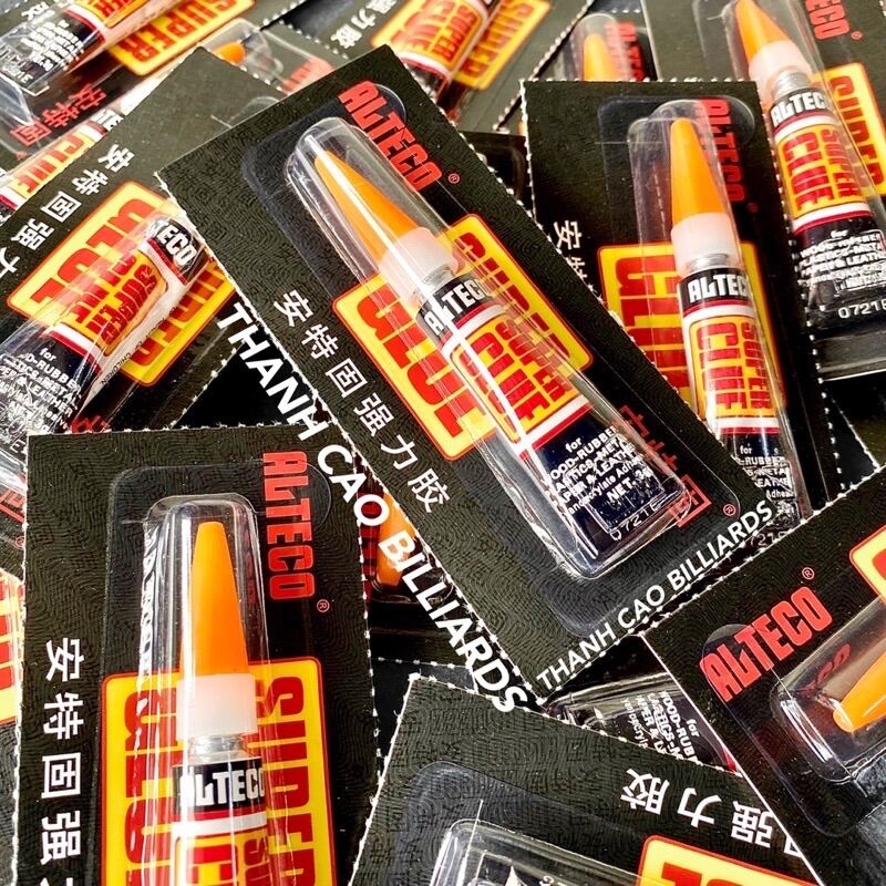 CHÍNH HÃNG KEO DÁN ĐẦU CƠ BI-A BIDA ALTECO SUPER GLUE