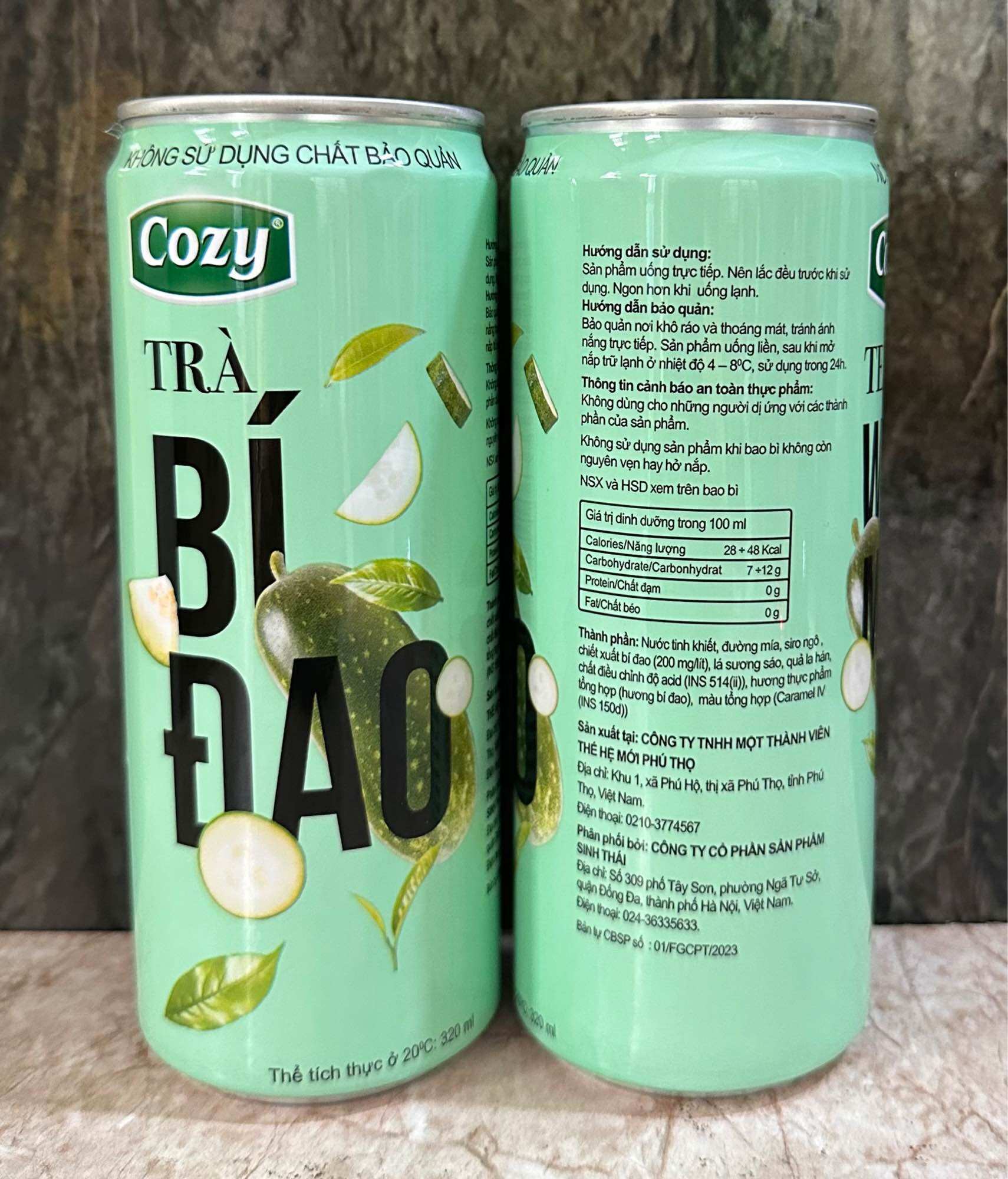 1 Lốc Trà Bí Đao CoZy /6 Lon * 320ml