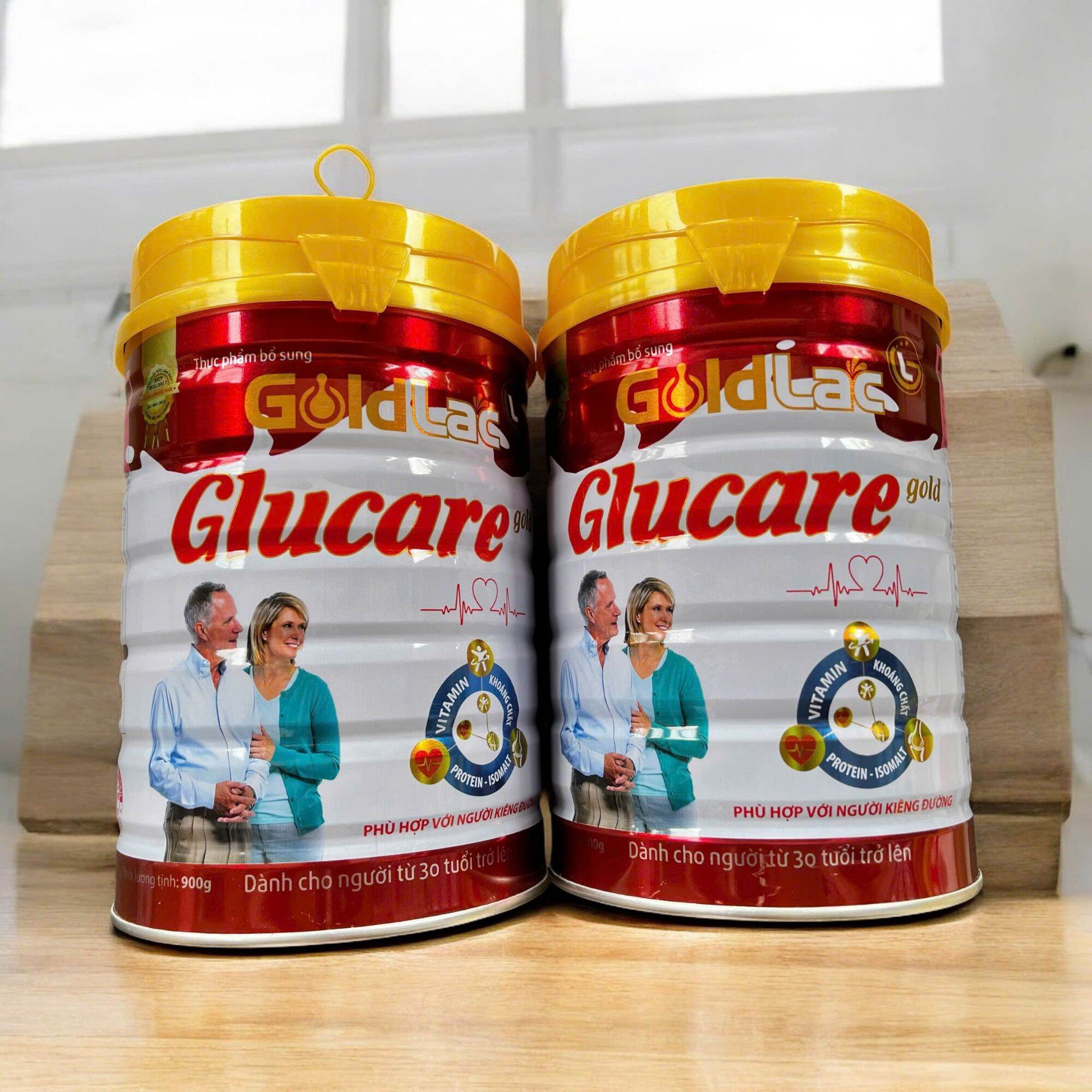 Combo 2 lon sữa cho người tiểu đường Goldlac Glucare Gold 900g