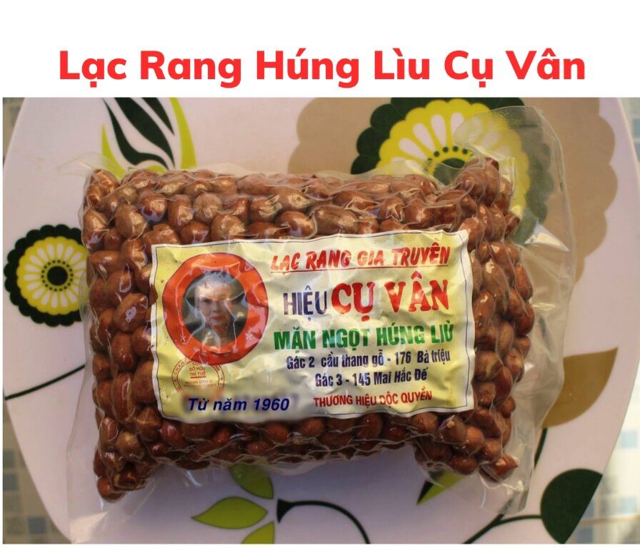 Lạc rang húng lìu cụ vân hà nội chính hiệu. since 1960. loại lạc đỏ 500gr