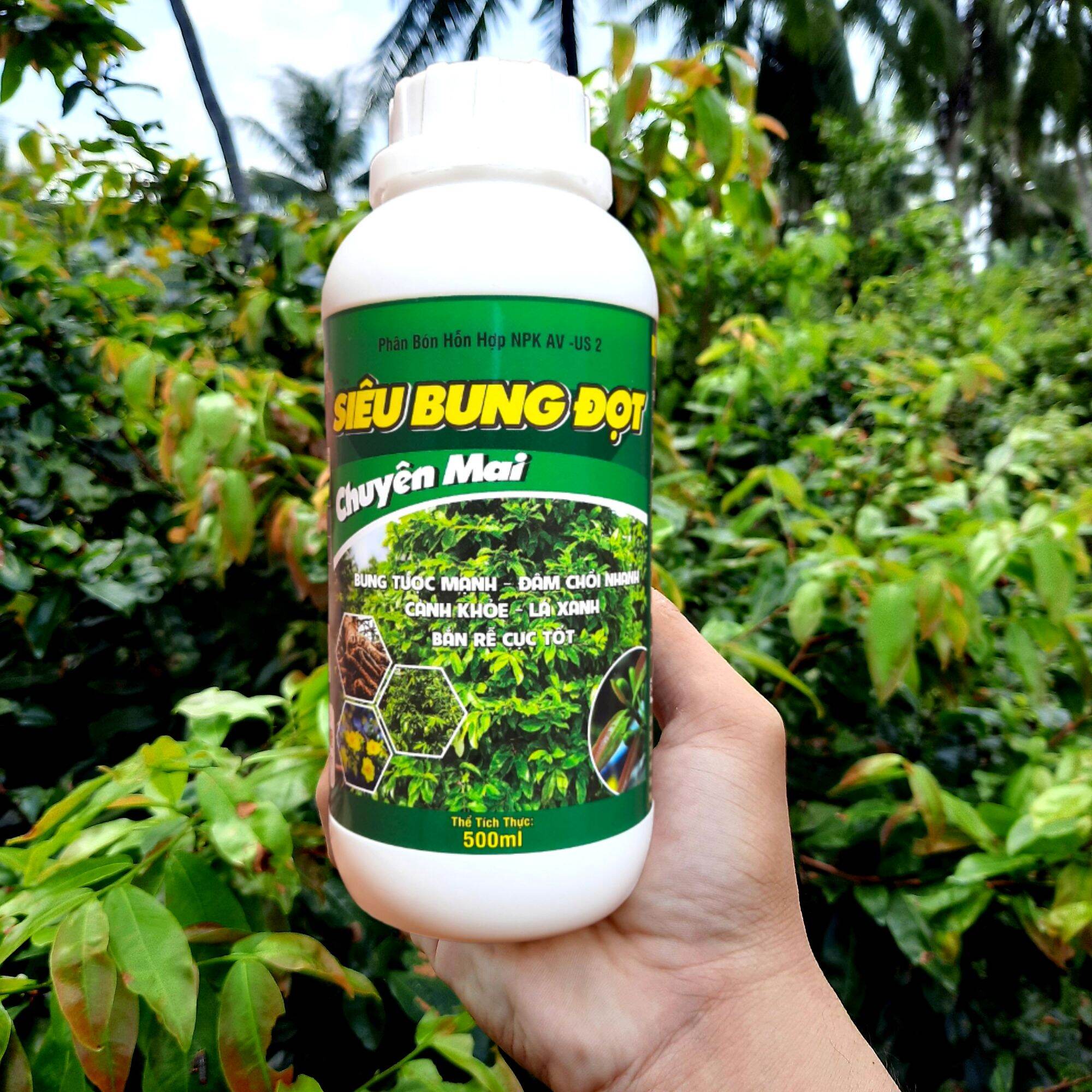 Siêu bung đọt chuyên mai chai 500ml - phân bón kích đọt, dưỡng lá xanh dày, hỗ trợ rễ phát triển
