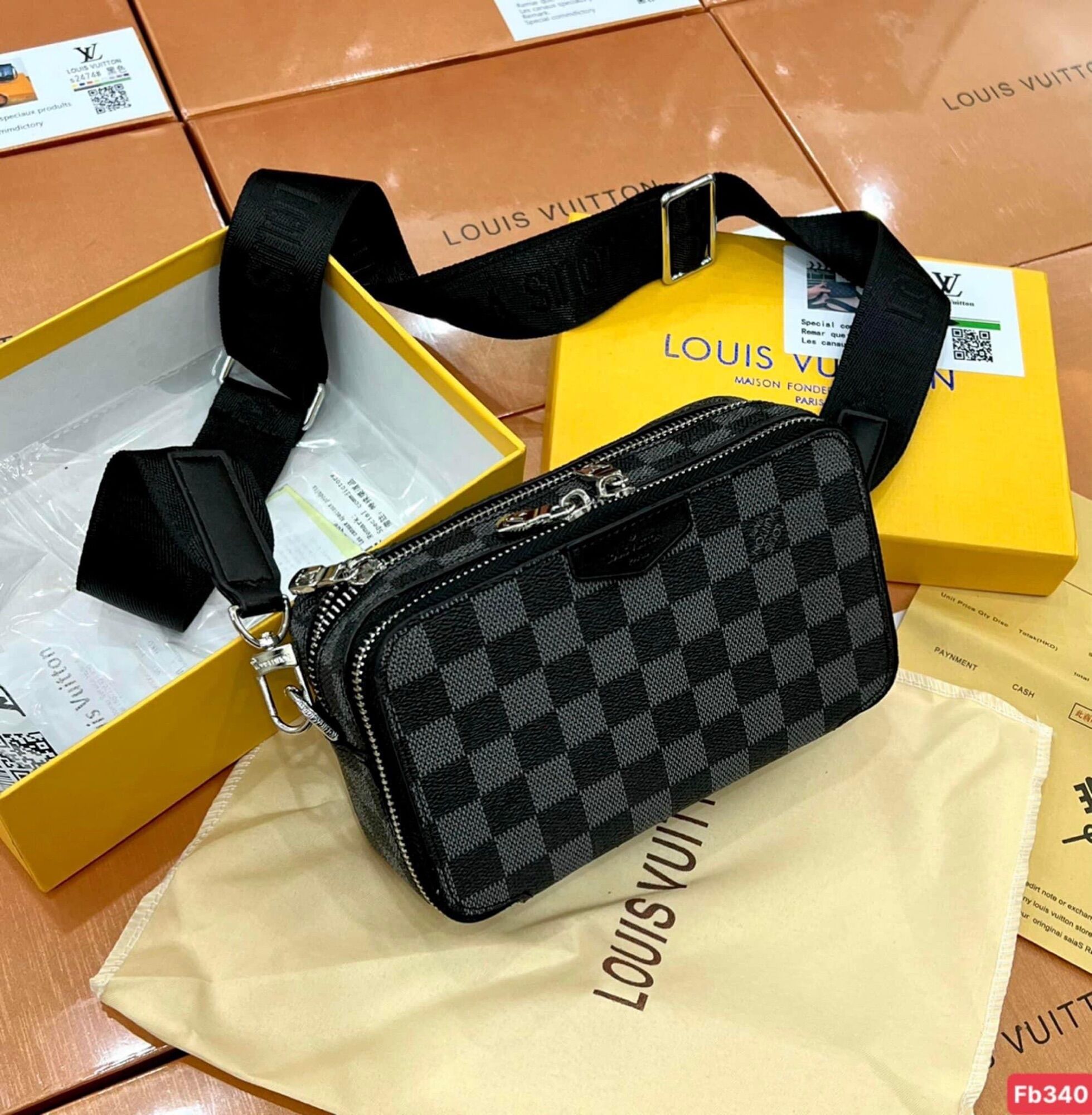 { Free ship max} túi đeo chéo nam hot hit bản full box ( men store 9x)