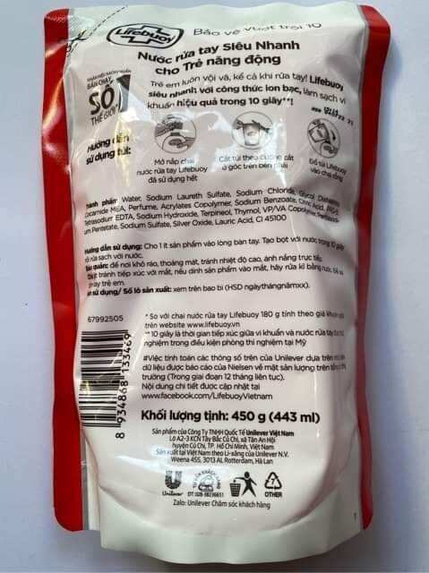 Nước Rửa Tay Lifebuoy 450G