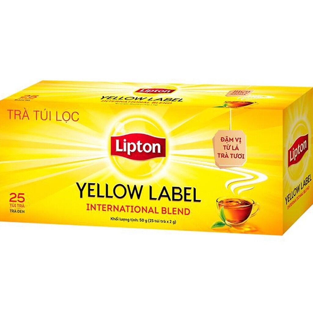 Trà lipton nhãn vàng hộp 25 gói