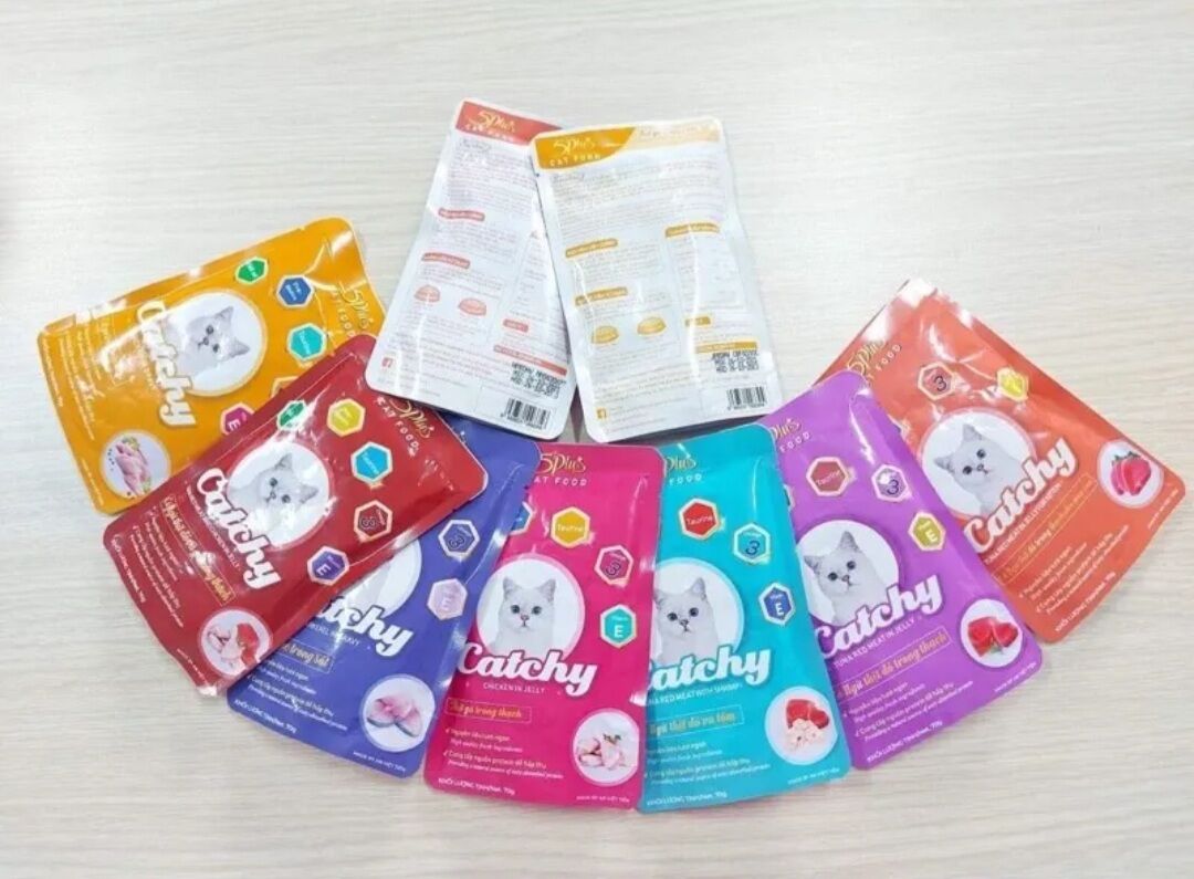 Pate cho mèo 5Plus Catchy đủ vị - gói 70gr