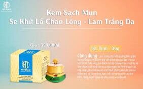 Kem sạch mụn trắng da HT GOLD 30g