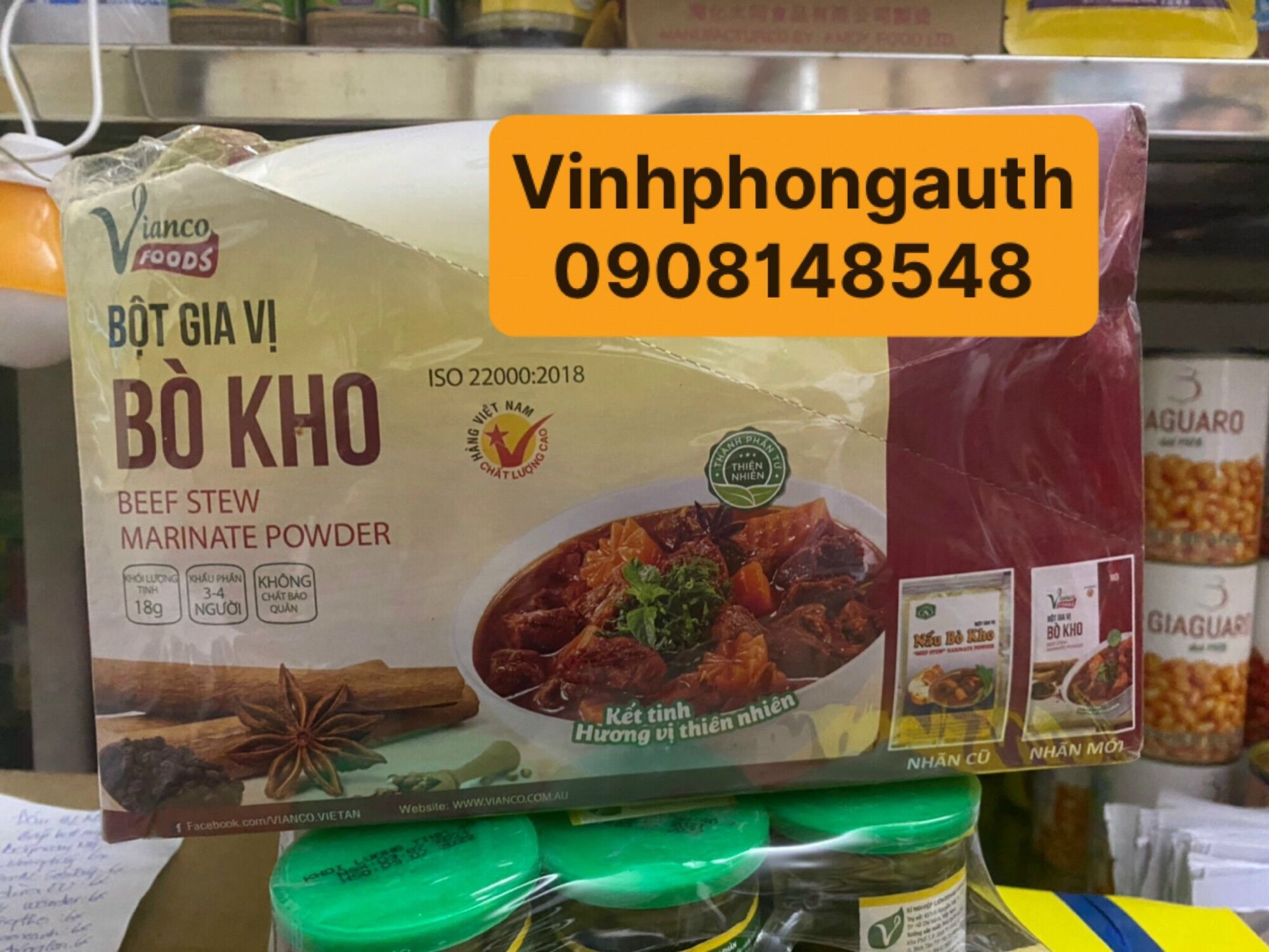 Bột Gia Vị Bò Kho Vianco 18gr