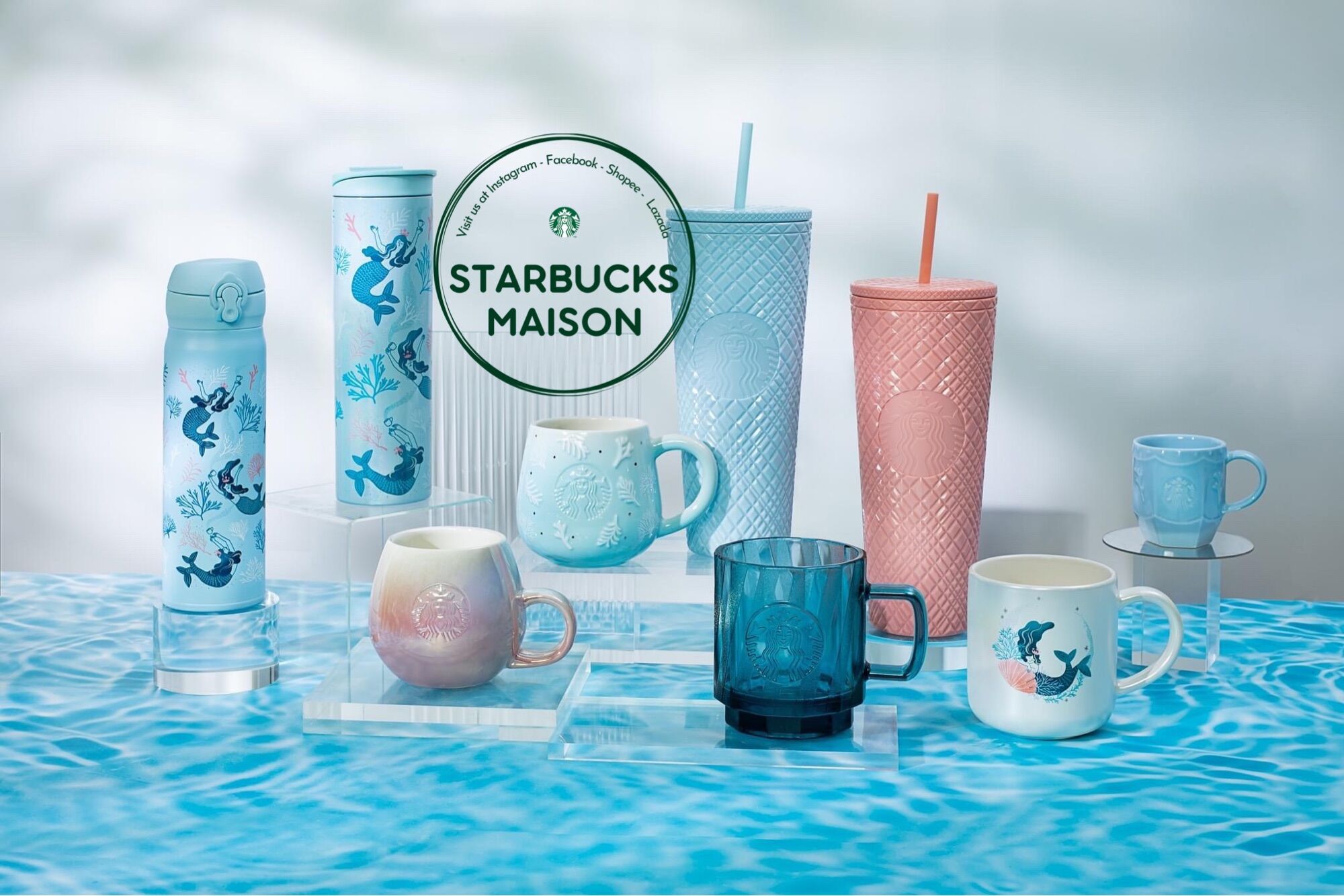 |chính hãng| starbucks bst siren anniversary - bình, ly giữ nhiệt, cốc sứ, thuỷ tinh