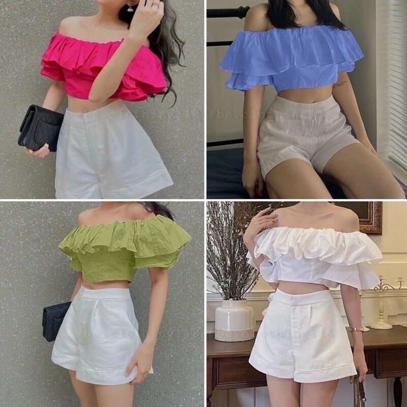 ÁO TRỄ VAI PHỒNG XINH ĐẸP A100