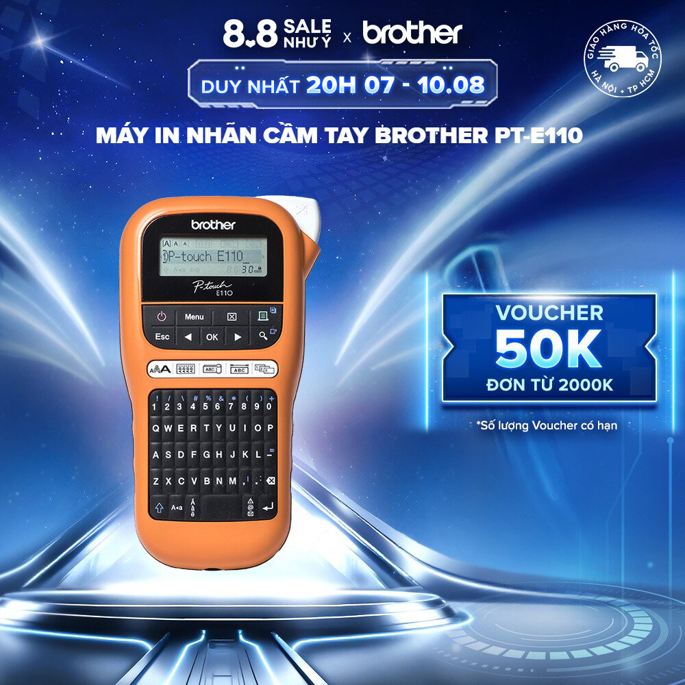 Máy in nhãn cầm tay Brother PT-E110
