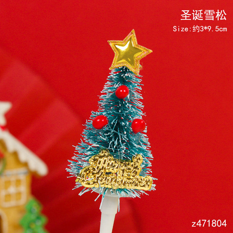 Christmas Bear Elder Decorative Cake Cups Joyful Letter Flag Pins 2025 Christmas Celebration Supplie