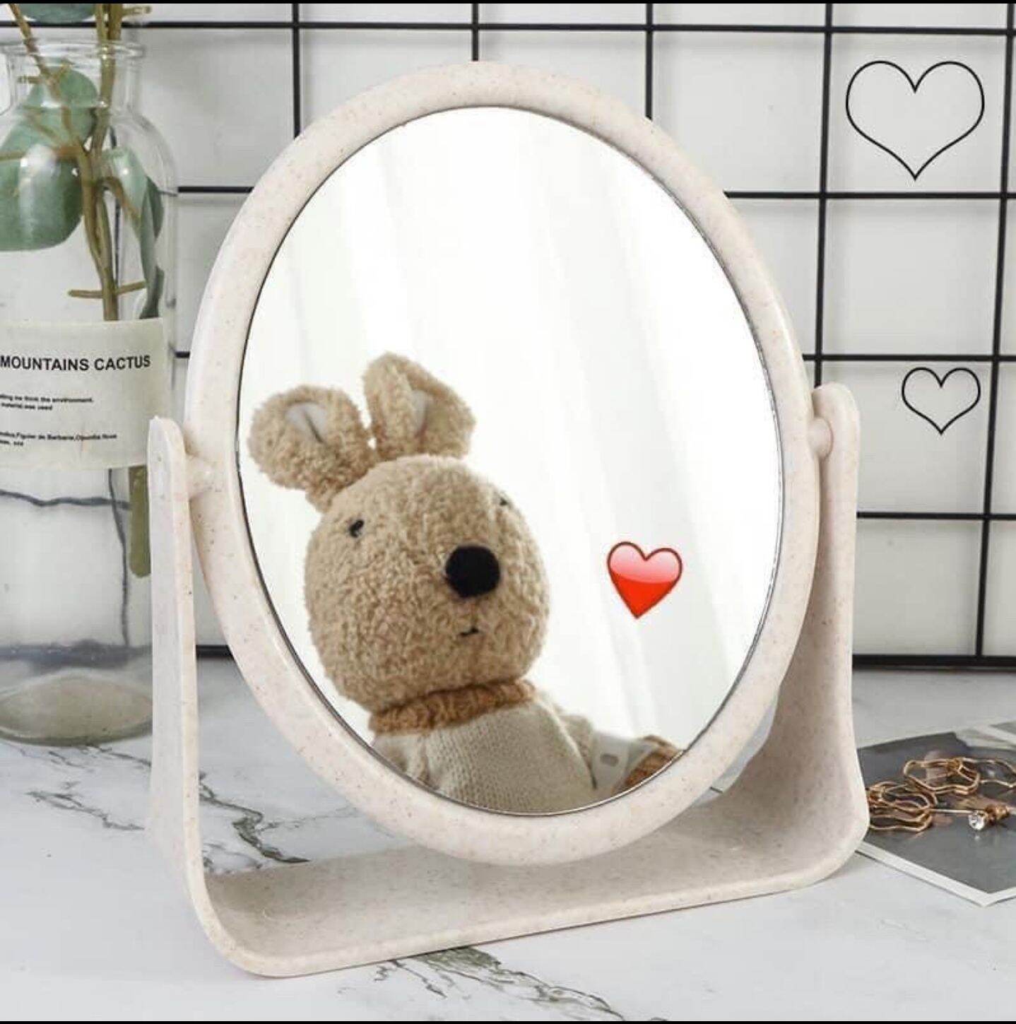 GƯƠNG LÚA MẠCH TRANG ĐIỂM ĐỂ BÀN XOAY 360°(Hàng loại 1)
