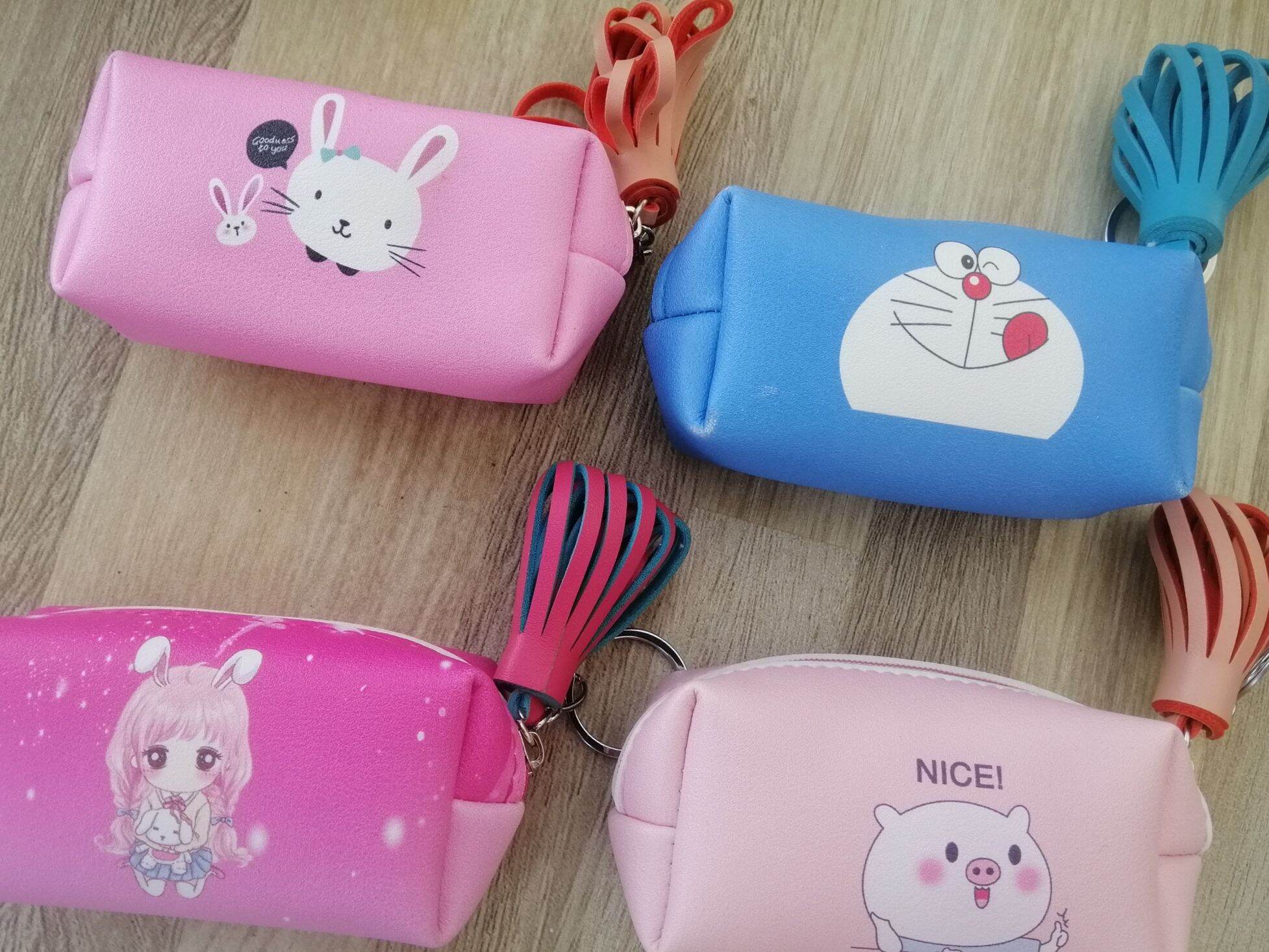 Móc khóa bóp. móc khóa ví dáng dài da pu có tua