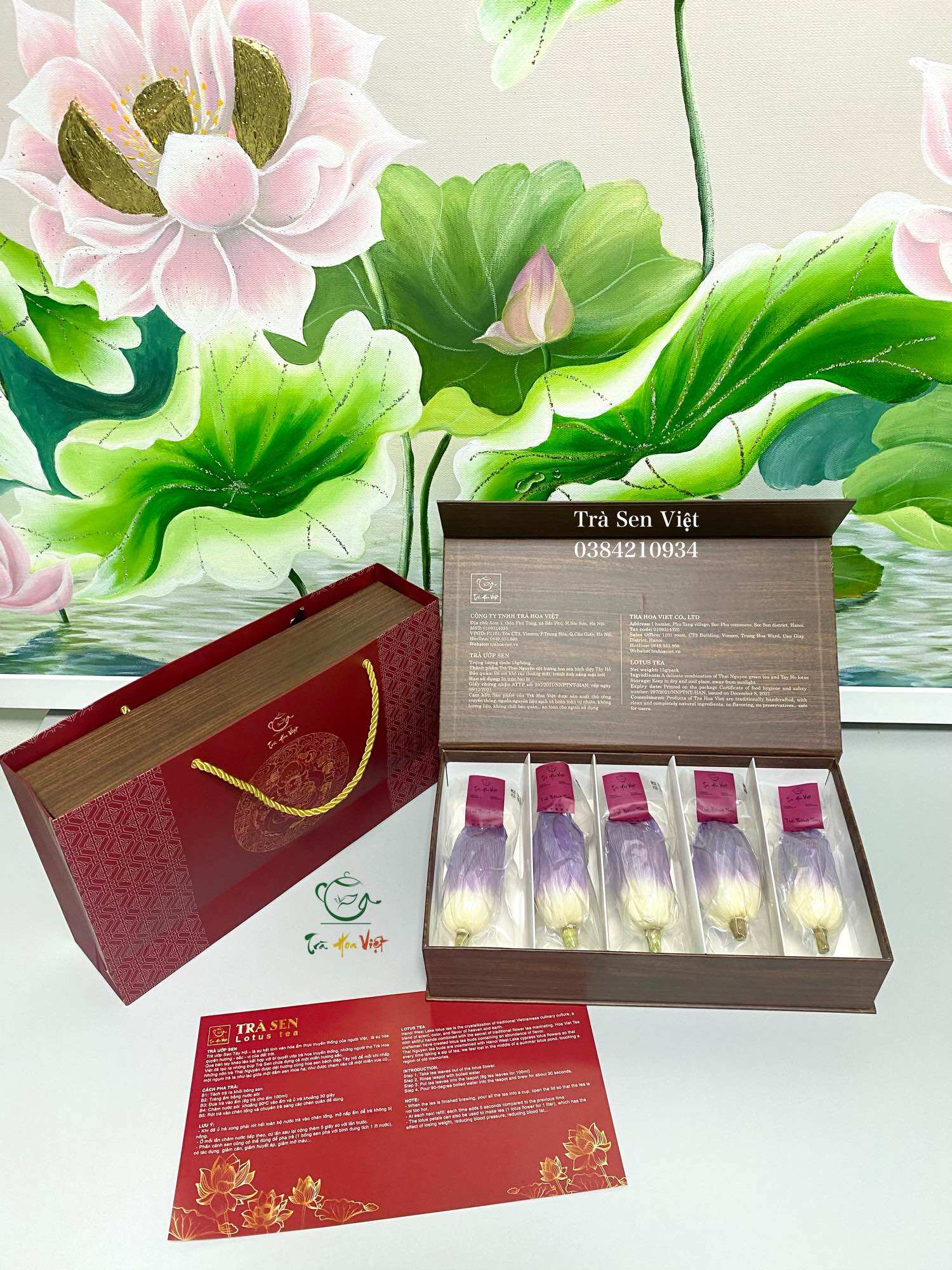 Trà Sen Tây Hồ sấy thăng hoa loại đặc biệt . Món quà sang trọng và ý nghĩa.