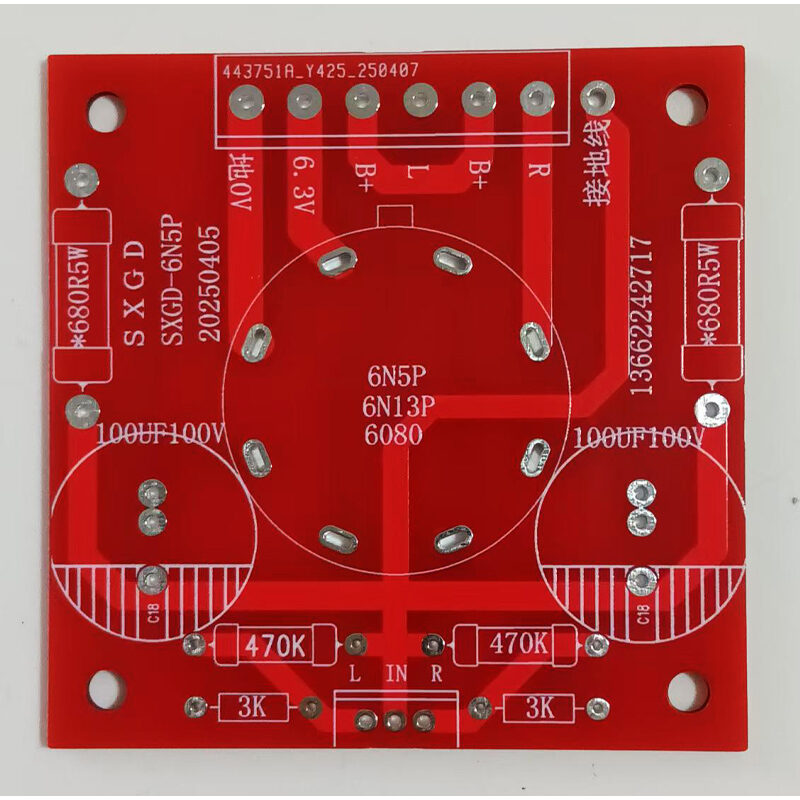 Bo Mạch Điện 6N5P 6N13P 6AS7 6080 Sau Cấp Sau Âm Thanh Hai Kênh PCB Cho Máy Phát Thanh Công Suất