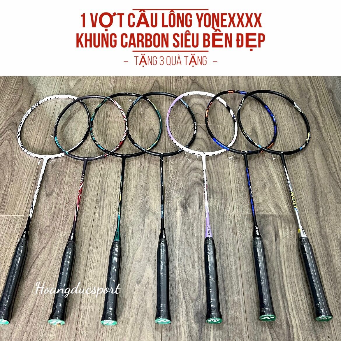 Vợt cầu lông khung cacbon (khuyến mãi căng dây và cuốn cán )