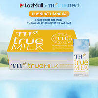 Thùng 48 hộp sữa tươi tiệt trùng TH true MILK hương chuối 180 ml (180 ml x 48)