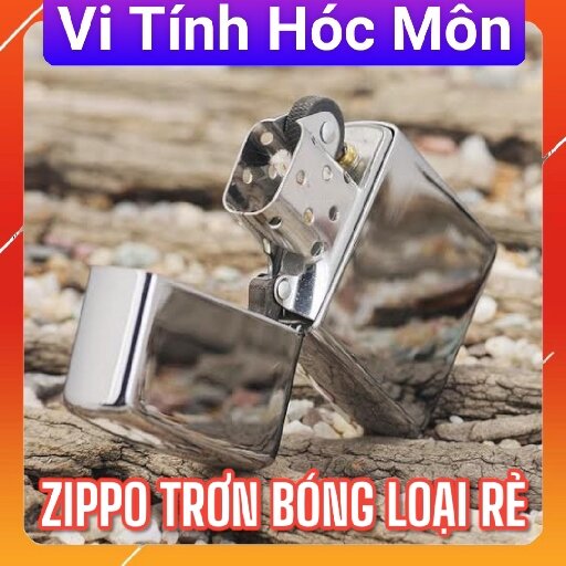 Bật lửa zippo trơn bóng rẻ hột quẹt