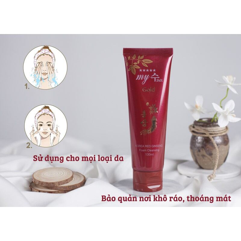 Sữa Rửa Mặt Hồng Sâm Đỏ My Gold 130ml