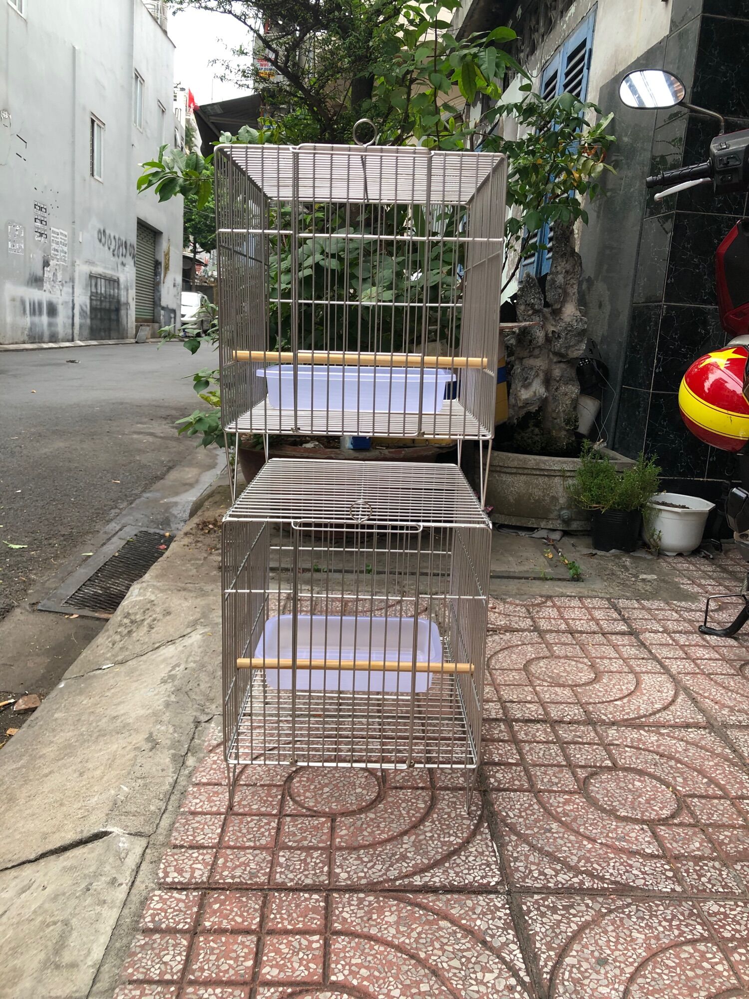 Lồng tắm chim inox 30*50cm