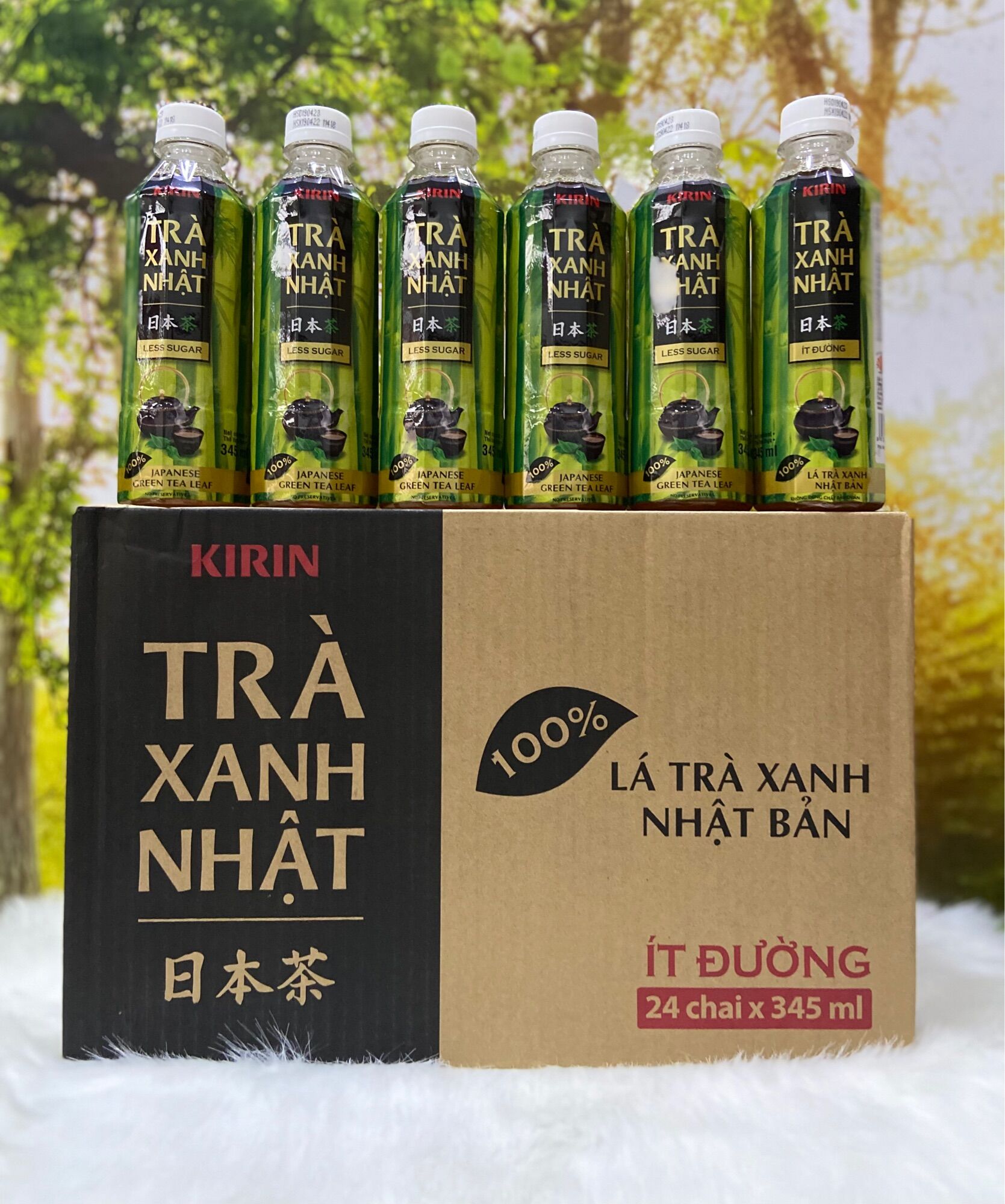 1 thùng trà xanh nhật kirin/thùng 24chai*345ml