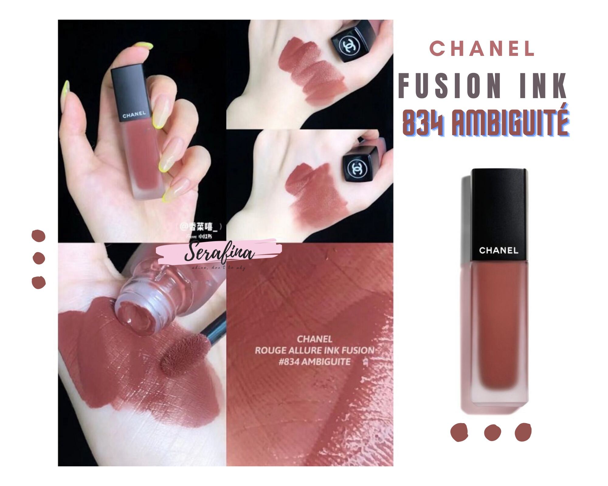 Son Chanel ROUGE ALLURE INK FUSION 834 Ambiguite  Trang điểm môi   TheFaceHoliccom