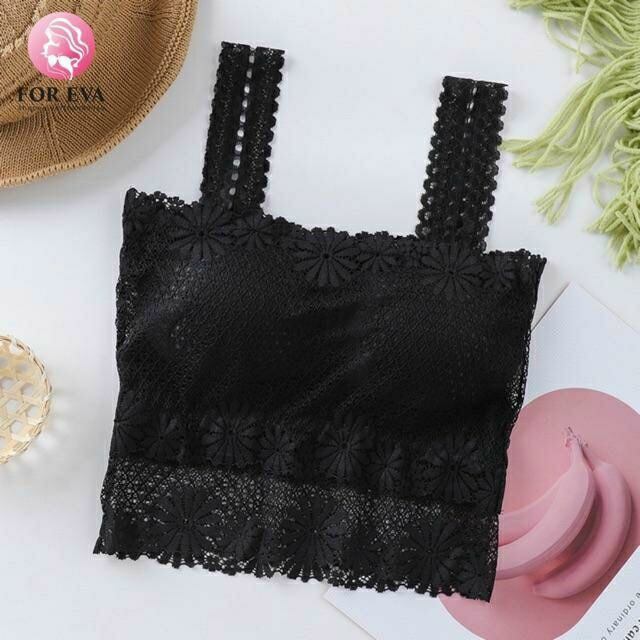 bra ren- bra 2 dây bản to hoa cúc