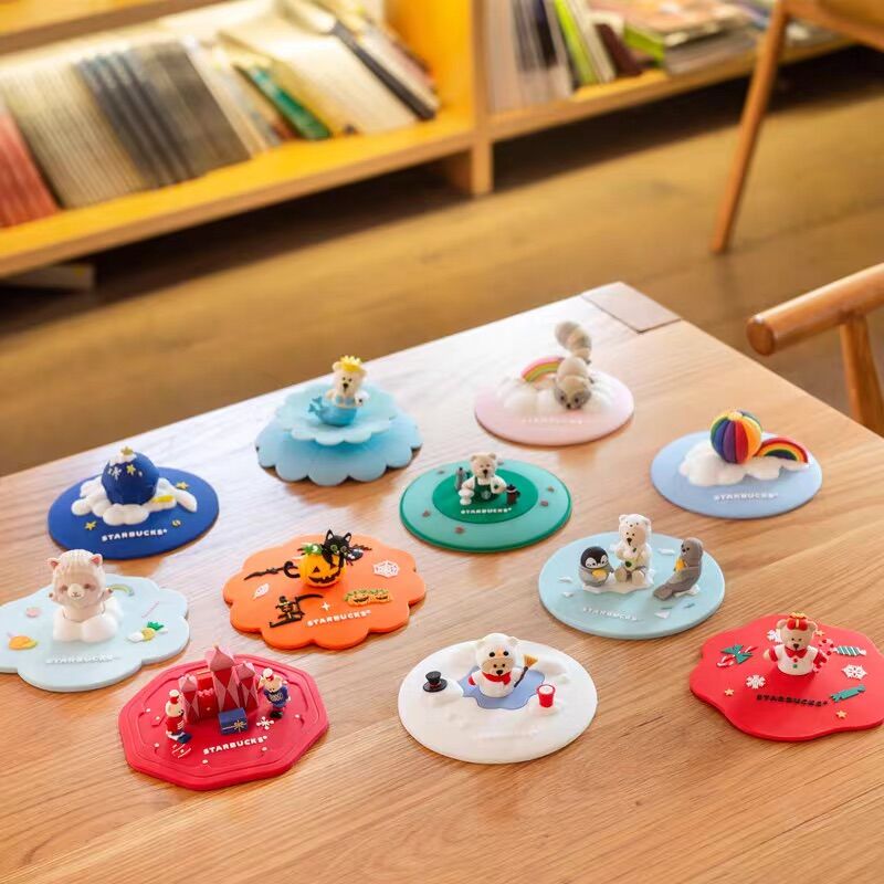 Nắp Đậy Starbucks Ly Nước Bằng Silicon Đáng Yêu