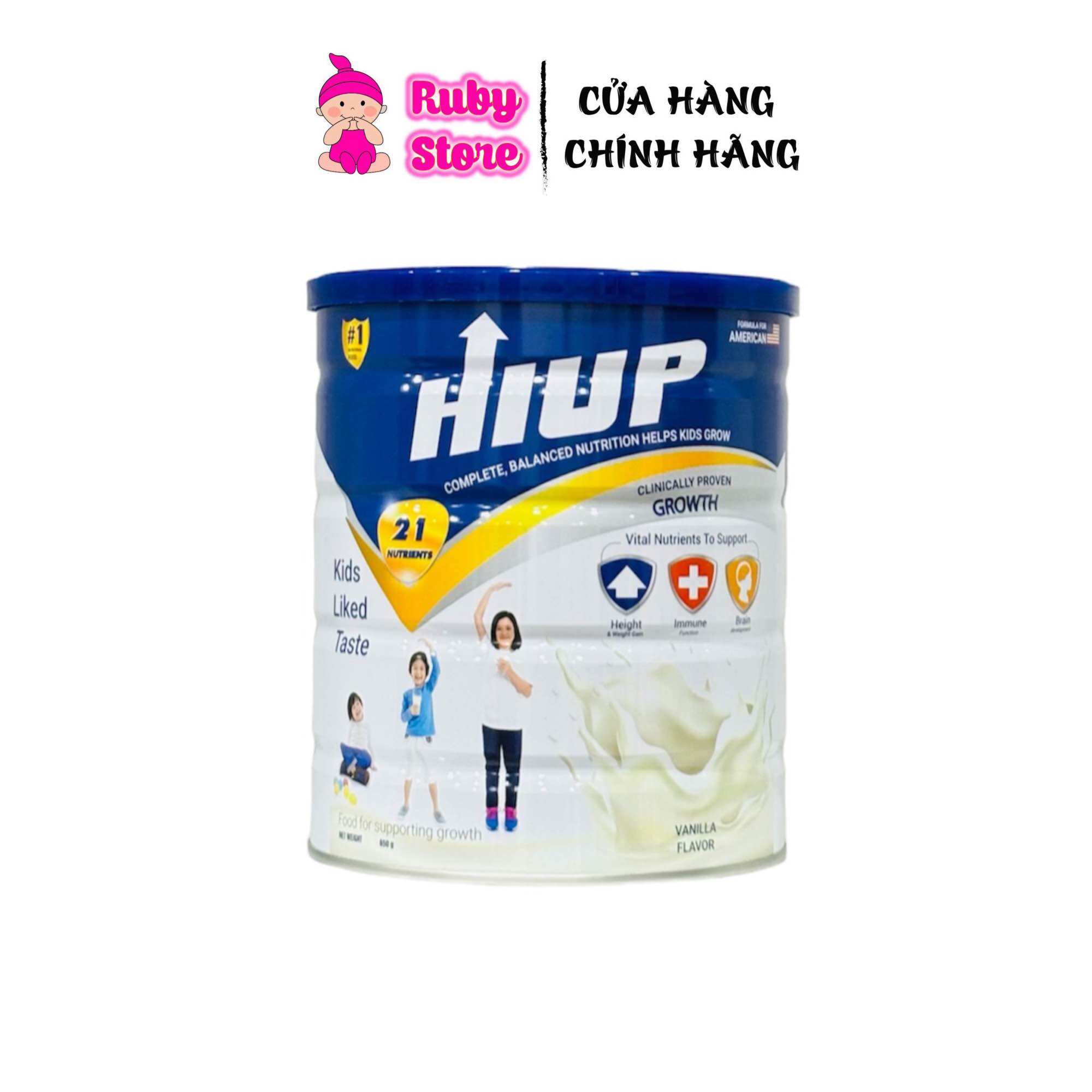 Sữa Hiup tăng chiều cao tối ưu cho trẻ từ 2 tuổi hộp 650g -hàng chính hãng giá tốt