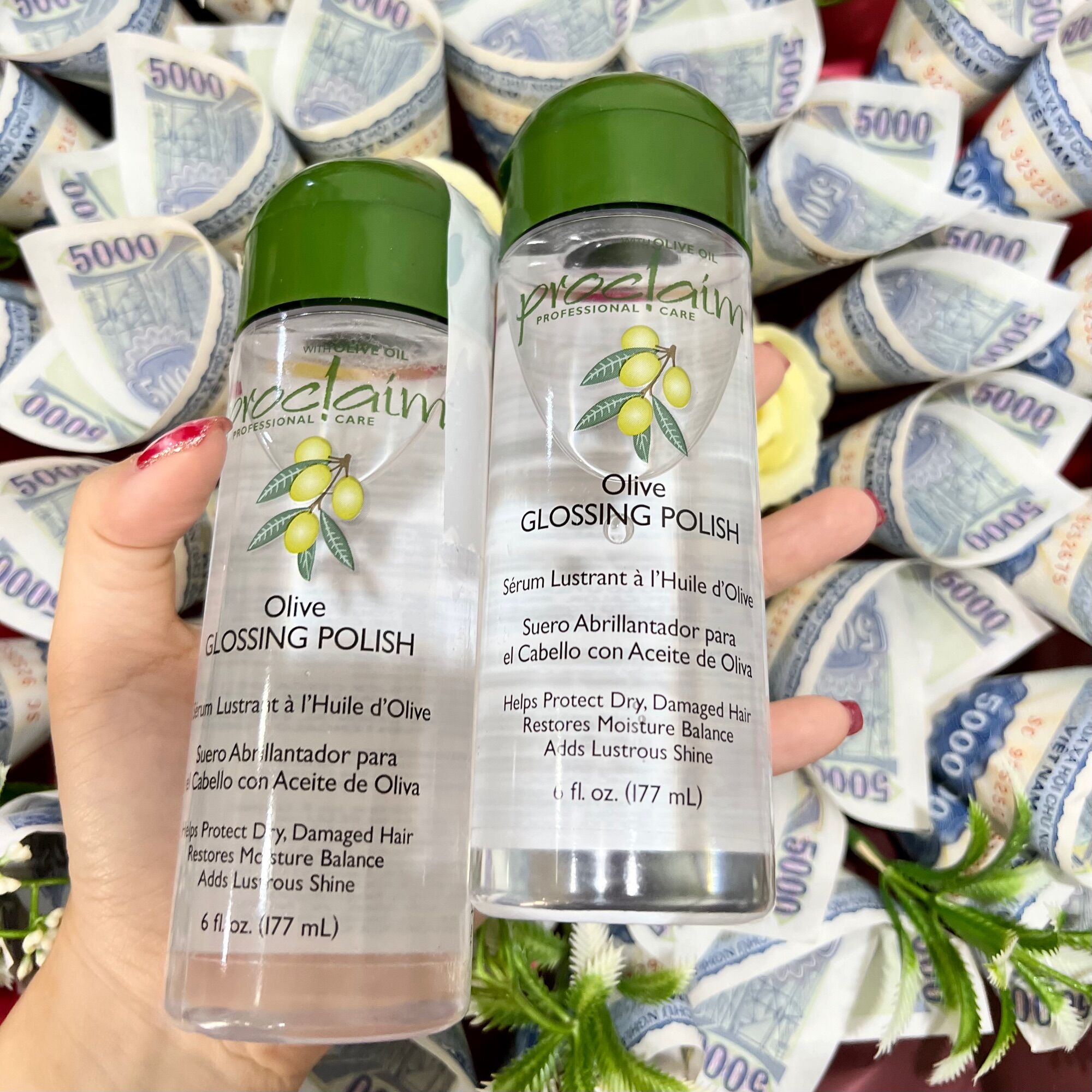 Gel dưỡng tóc Proclaim Glossing Polish tinh chất Olive