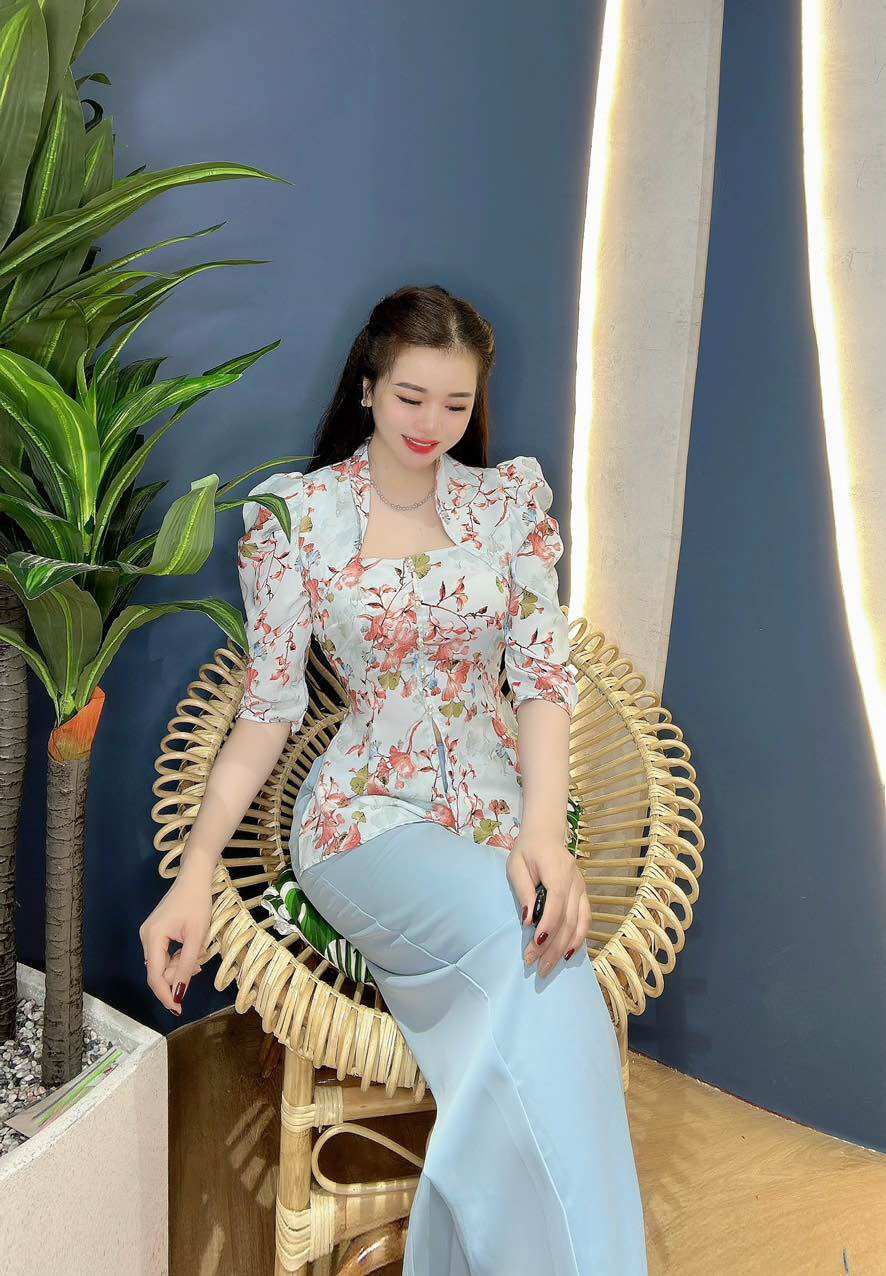 BỘ BÀ BA NỮ HOÀNG ÁO LỤA MANGO CAO CẤP